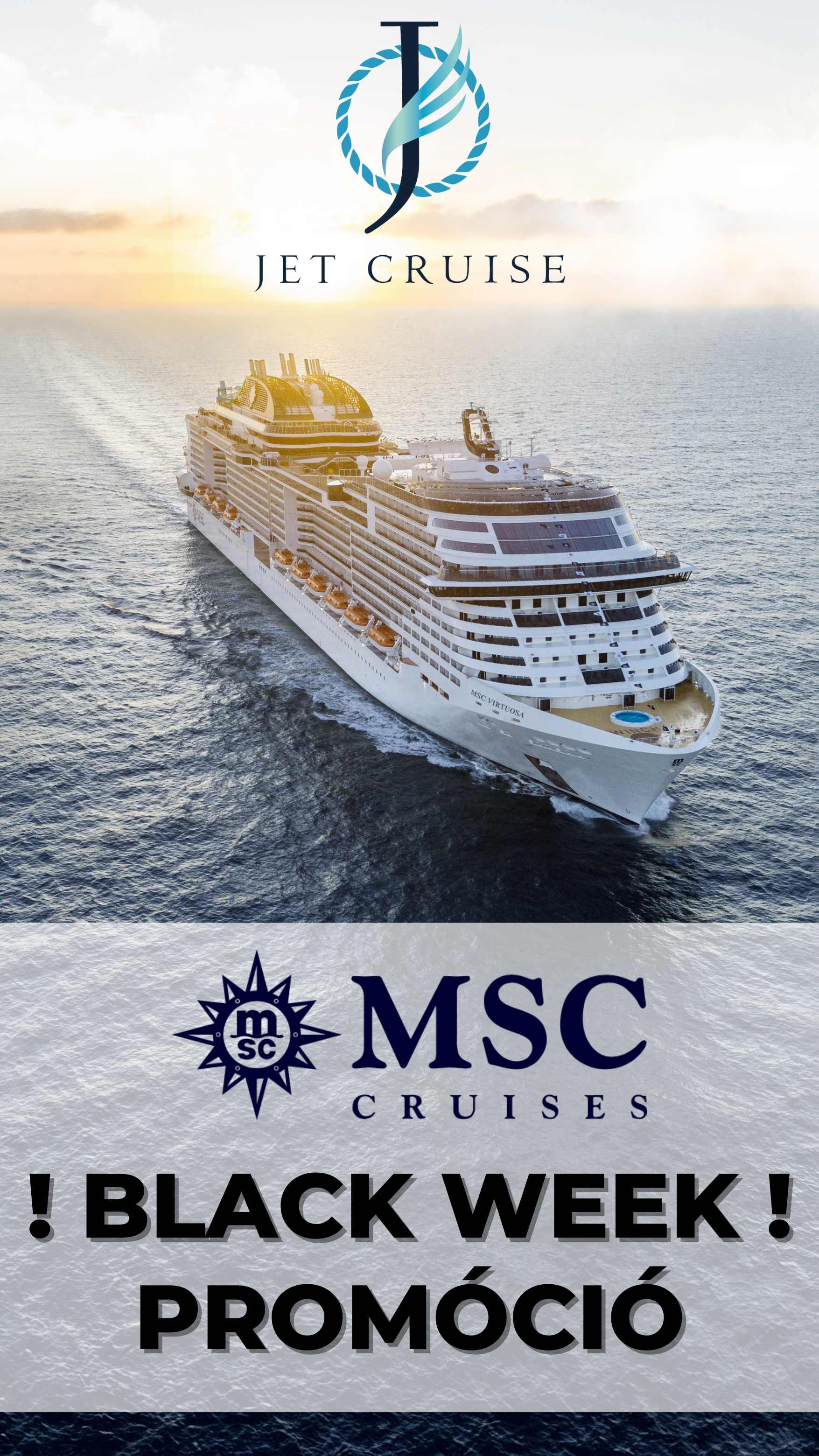 MSC BLACK WEEKS PROMÓCIÓ 2025.11.7-TŐL, HAJÓUTAK AKÁR 50% KEDVEZMÉNY!